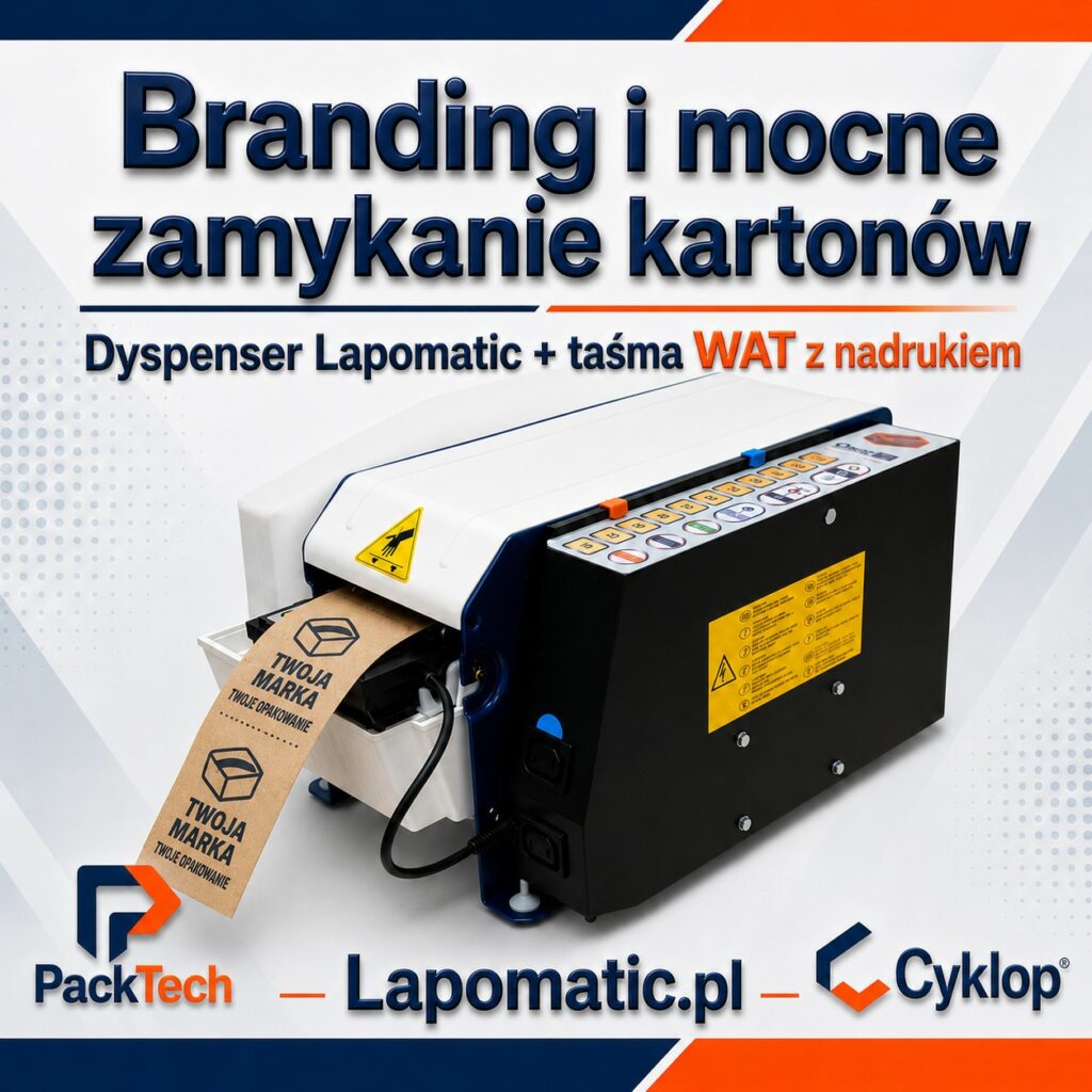 Wynajem dyspensera WAT + taśma papierowa = szybki upgrade jakości pakowania